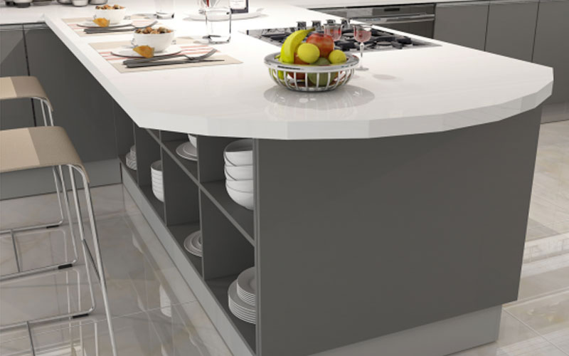 Curved Island Countertop Design