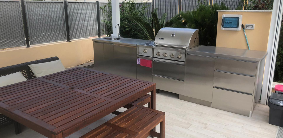 outdoor kitchen cabinet