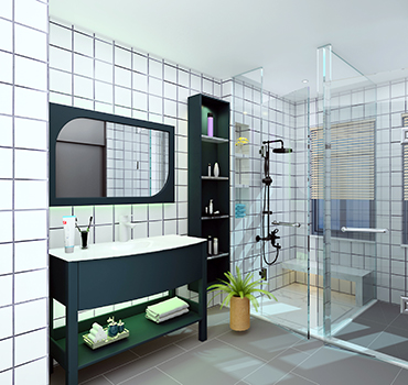 Custom Dark Bathroom Vanity Design