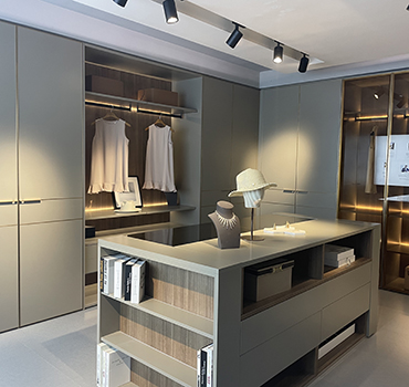 Custom Grey Wardrobe Design