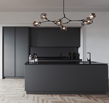 Custom Matte Glossy Kitchen Cabinet Design