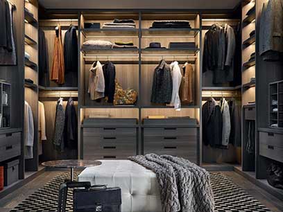 What is the Internal Structure of the Bedroom Wardrobe?
