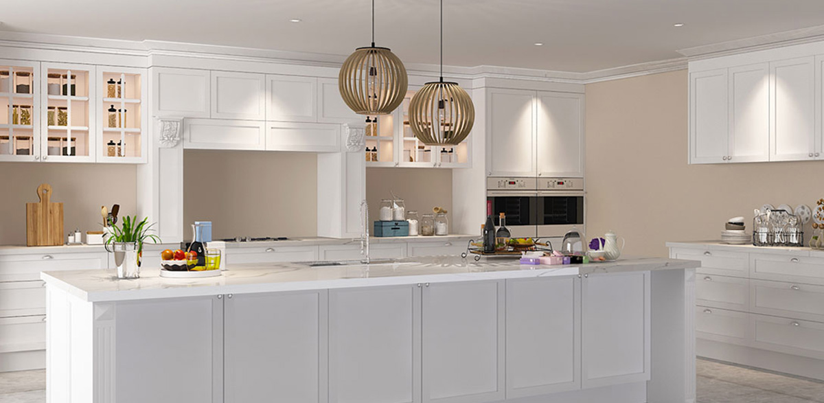 modern white kitchen cabinets