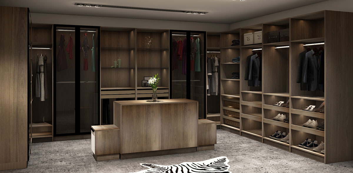 brown wardrobe