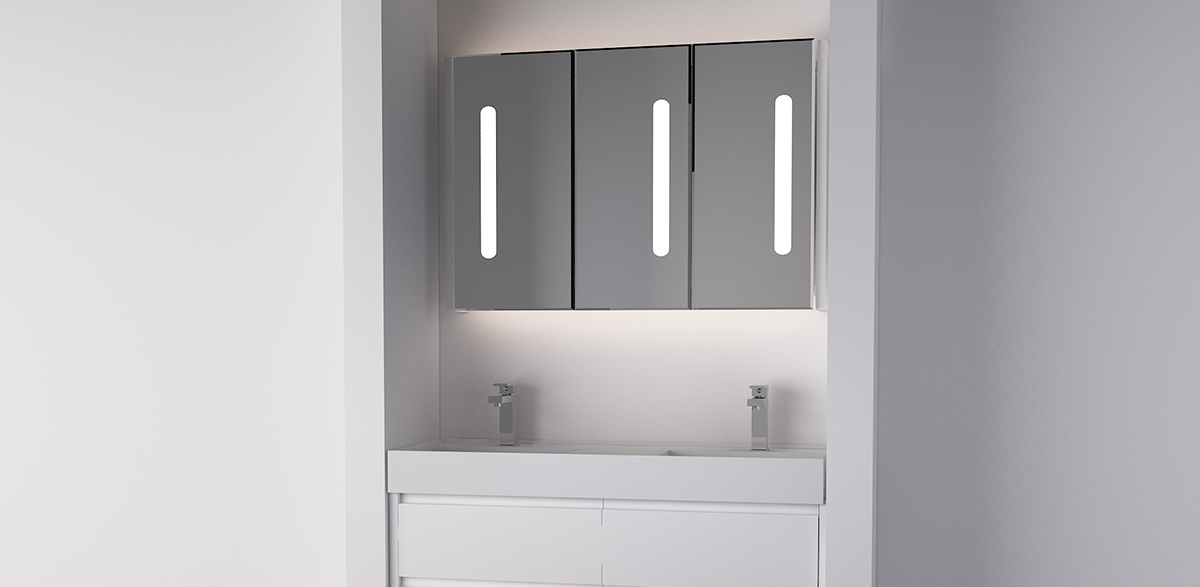 white bathroom cabinet with sink