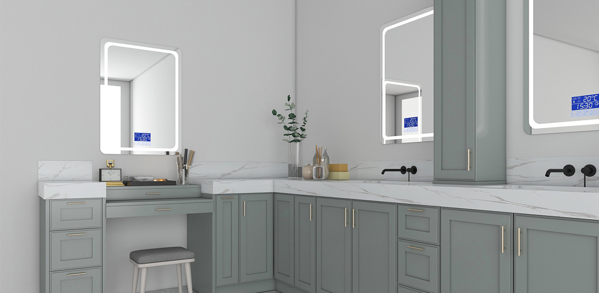 white shaker bathroom vanity