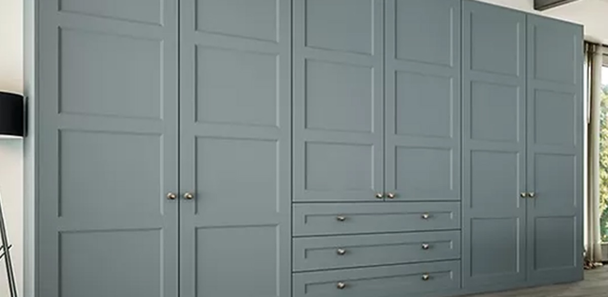 custom grey wardrobe design