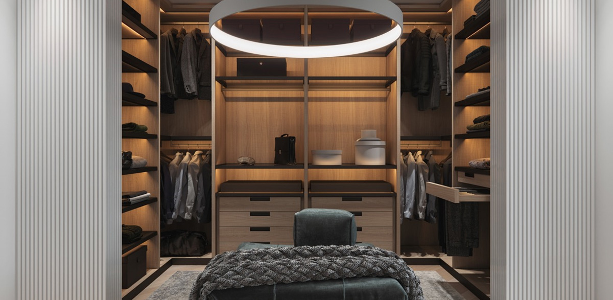 custom grey wardrobe design