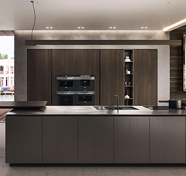 Custom Dove Grey Kitchen Cabinets Design