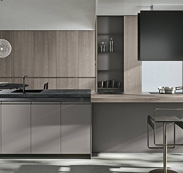 Custom Gray Shaker Kitchen Cabinets Design