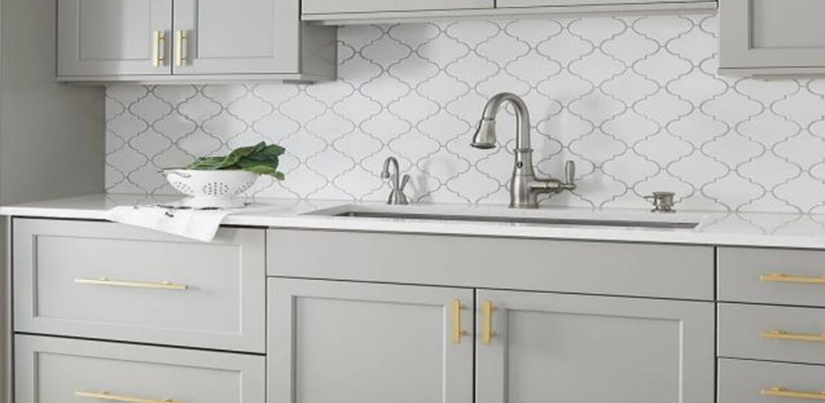 light gray shaker kitchen cabinets