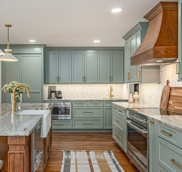 Custom Soft Grey Kitchen Cabinets Design