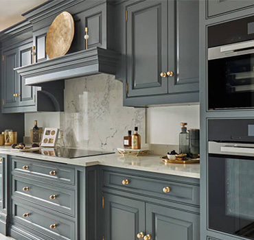 Custom Taupe Grey Kitchen Cabinets Design