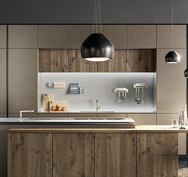 Custom Warm Grey Kitchen Cabinets Design