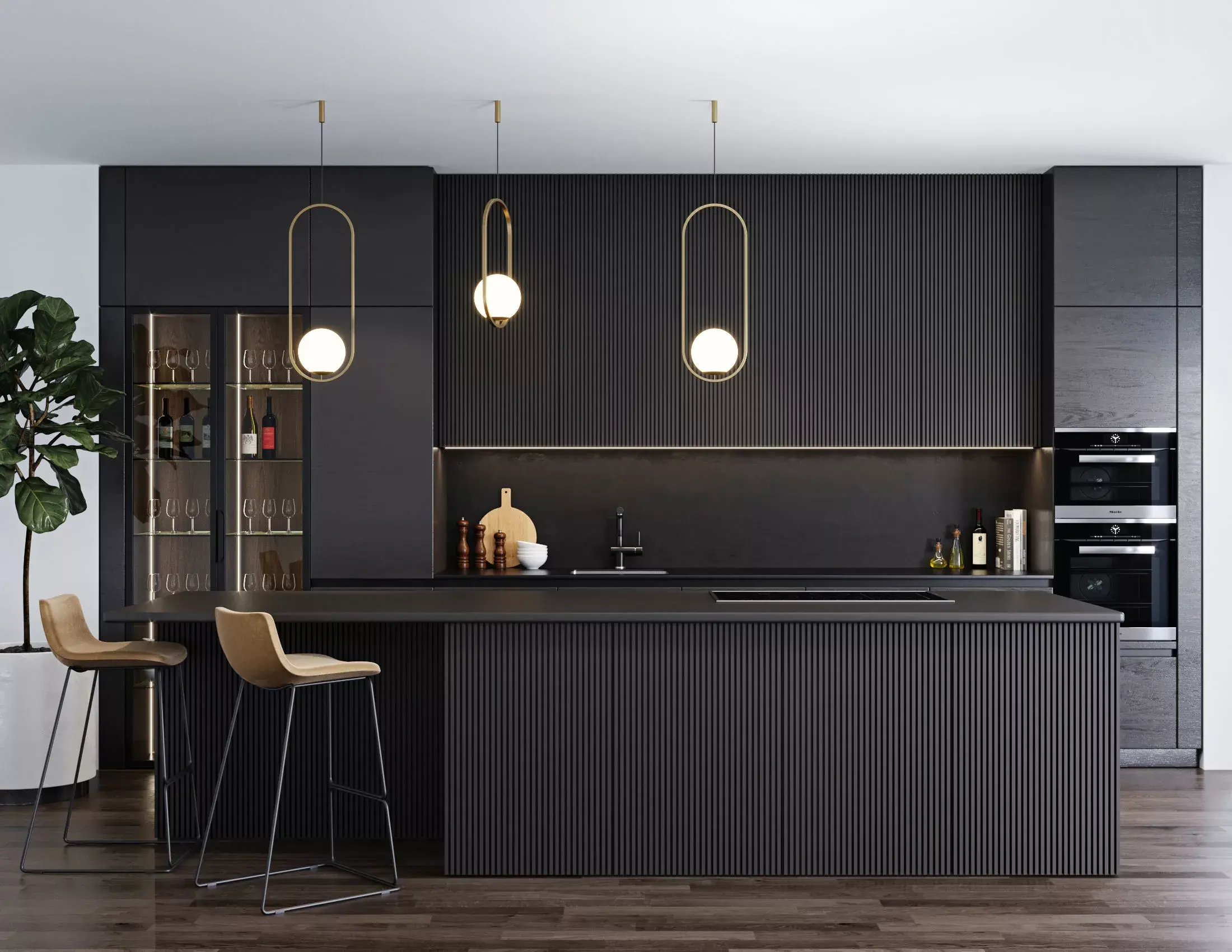 matte kitchen cabinets