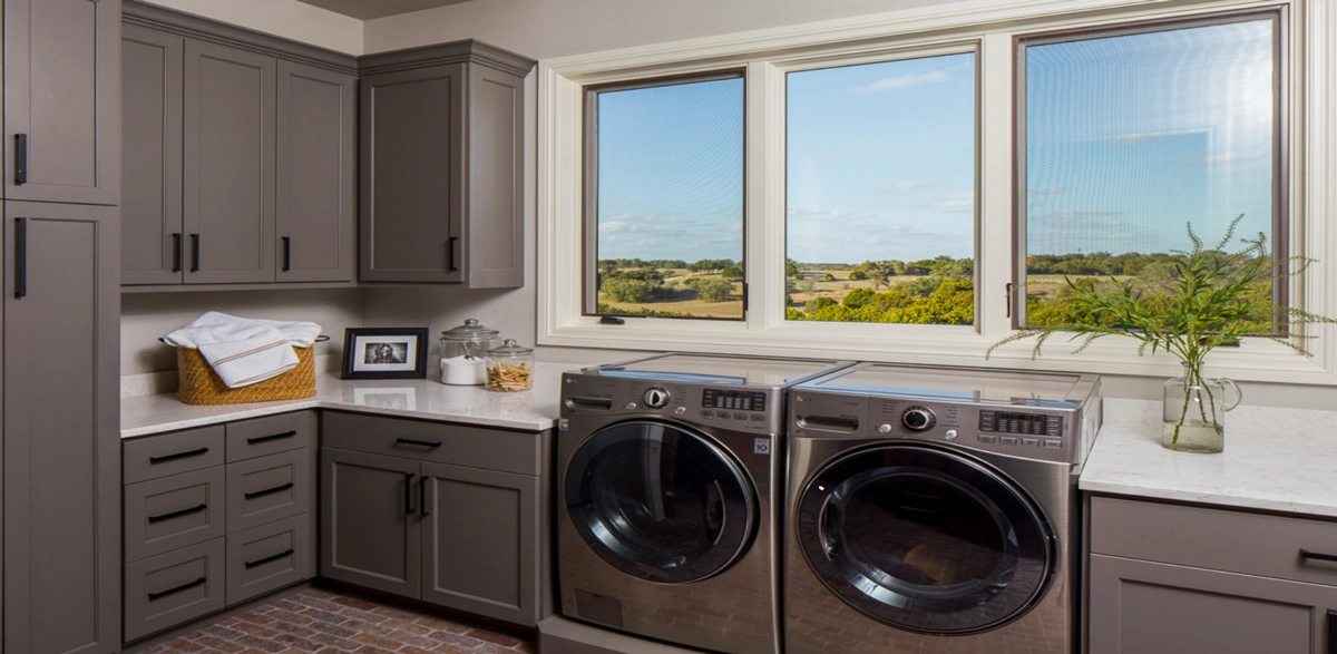 wood cabinets for laundry room